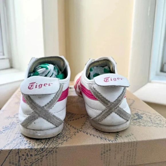 Onitsuka Tiger Mexico 66 ASICS Sneaker Shoes in White Pink Womens 8 - Picture 6 of 10
